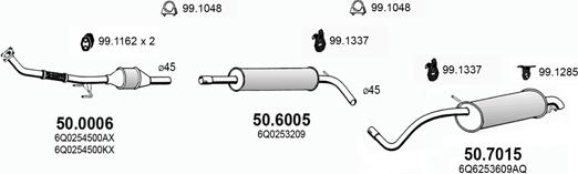 ASSO ART2952 - Система выпуска ОГ avtokuzovplus.com.ua