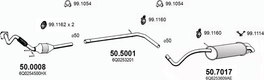 ASSO ART2954 - Система випуску ОГ autocars.com.ua