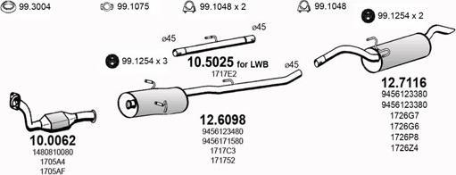 ASSO ART2962 - Система випуску ОГ autocars.com.ua