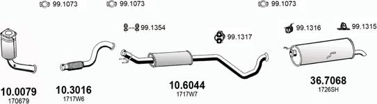 ASSO ART2979 - Система выпуска ОГ avtokuzovplus.com.ua