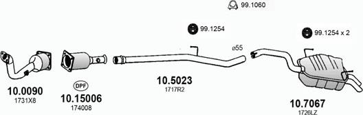 ASSO ART2995 - Система випуску ОГ autocars.com.ua