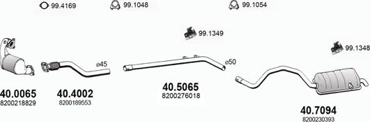 ASSO ART3003 - Система випуску ОГ autocars.com.ua