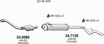 ASSO ART3014 - Система випуску ОГ autocars.com.ua