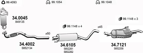 ASSO ART3017 - Система выпуска ОГ avtokuzovplus.com.ua