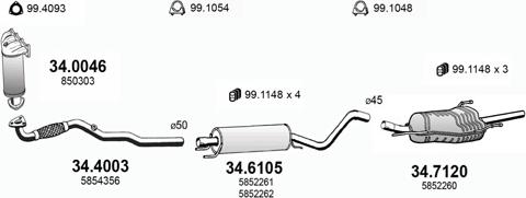 ASSO ART3023 - Система випуску ОГ autocars.com.ua