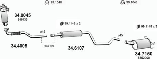 ASSO ART3026 - Система випуску ОГ autocars.com.ua