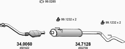 ASSO ART3036 - Система выпуска ОГ avtokuzovplus.com.ua