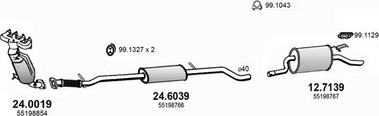 ASSO ART3055 - Система випуску ОГ autocars.com.ua