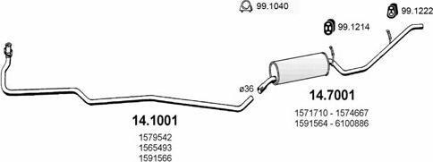 ASSO ART3060 - Система випуску ОГ autocars.com.ua