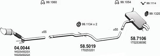 ASSO ART3066 - Система випуску ОГ autocars.com.ua