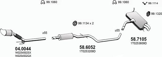 ASSO ART3067 - Система випуску ОГ autocars.com.ua