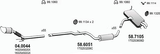 ASSO ART3068 - Система випуску ОГ autocars.com.ua