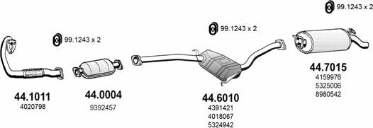 ASSO ART3075 - Система выпуска ОГ avtokuzovplus.com.ua