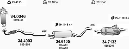 ASSO ART3111 - Система выпуска ОГ avtokuzovplus.com.ua