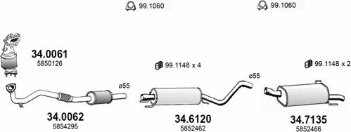 ASSO ART3113 - Система выпуска ОГ avtokuzovplus.com.ua