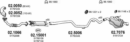 ASSO ART3147 - Система випуску ОГ autocars.com.ua