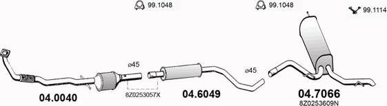 ASSO ART3160 - Система випуску ОГ autocars.com.ua