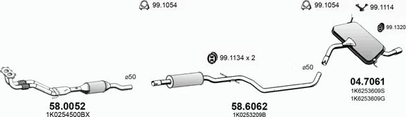 ASSO ART3162 - Система випуску ОГ autocars.com.ua