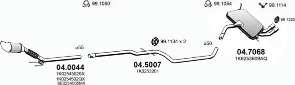 ASSO ART3165 - Система випуску ОГ autocars.com.ua