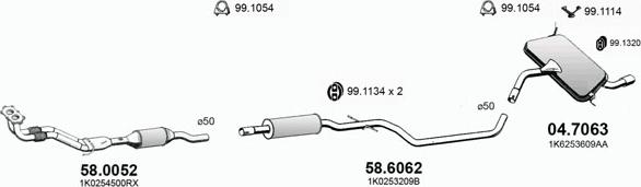 ASSO ART3169 - Система випуску ОГ autocars.com.ua