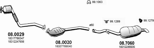 ASSO ART3180 - Система выпуска ОГ avtokuzovplus.com.ua