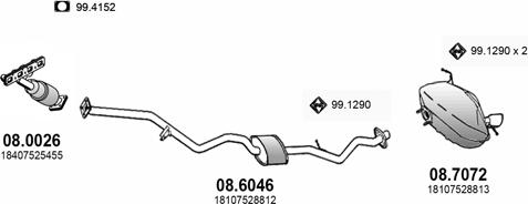 ASSO ART3182 - Система випуску ОГ autocars.com.ua