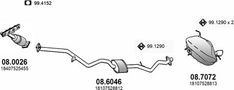 ASSO ART3183 - Система випуску ОГ autocars.com.ua