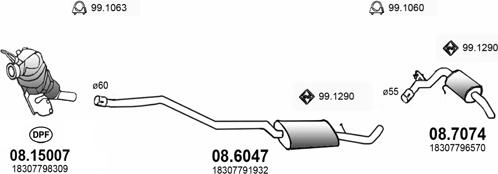 ASSO ART3185 - Система випуску ОГ autocars.com.ua