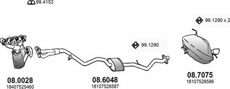 ASSO ART3186 - Система выпуска ОГ avtokuzovplus.com.ua