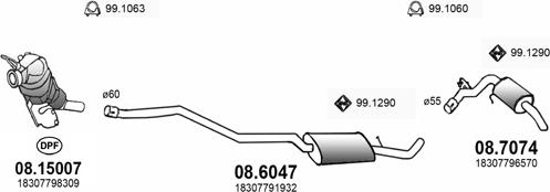 ASSO ART3188 - Система випуску ОГ autocars.com.ua