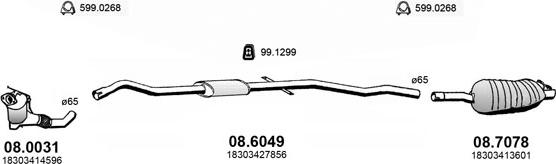 ASSO ART3189 - Система випуску ОГ autocars.com.ua