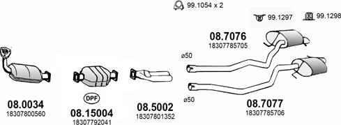 ASSO ART3192 - Система випуску ОГ autocars.com.ua