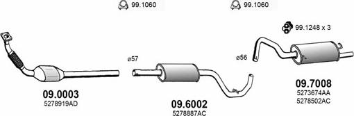 ASSO ART3200 - Система выпуска ОГ avtokuzovplus.com.ua