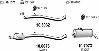 ASSO ART3231 - Система випуску ОГ autocars.com.ua