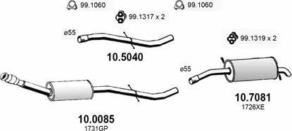 ASSO ART3255 - Система випуску ОГ autocars.com.ua