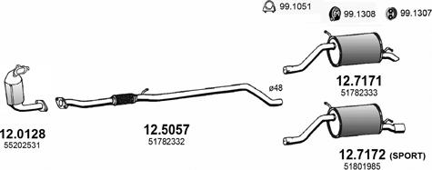 ASSO ART3328 - Система выпуска ОГ avtokuzovplus.com.ua