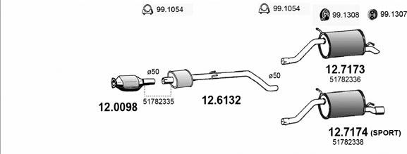 ASSO ART3329 - Система випуску ОГ autocars.com.ua