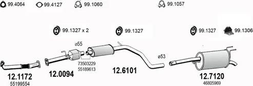 ASSO ART3331 - Система випуску ОГ autocars.com.ua