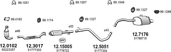 ASSO ART3337 - Система випуску ОГ autocars.com.ua