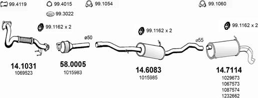 ASSO ART3349 - Система випуску ОГ autocars.com.ua