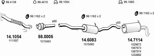 ASSO ART3350 - Система випуску ОГ autocars.com.ua