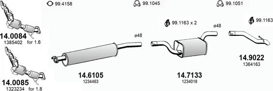 ASSO ART3357 - Система випуску ОГ autocars.com.ua