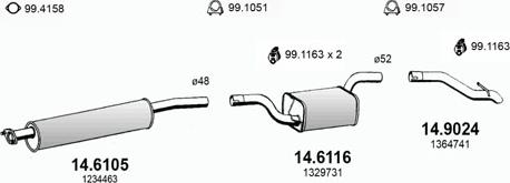 ASSO ART3369 - Система випуску ОГ autocars.com.ua