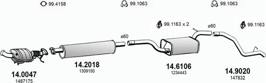 ASSO ART3379 - Система випуску ОГ autocars.com.ua