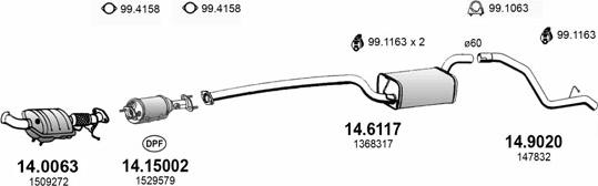 ASSO ART3380 - Система випуску ОГ autocars.com.ua