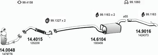 ASSO ART3382 - Система випуску ОГ autocars.com.ua