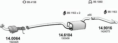 ASSO ART3383 - Система випуску ОГ autocars.com.ua