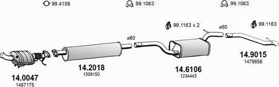 ASSO ART3386 - Система випуску ОГ autocars.com.ua