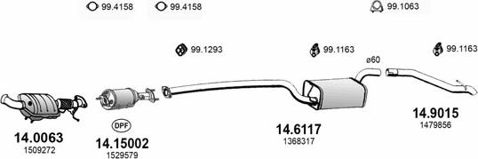 ASSO ART3387 - Система випуску ОГ autocars.com.ua