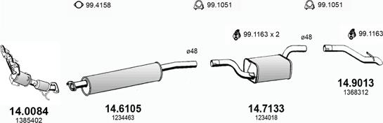 ASSO ART3388 - Система випуску ОГ autocars.com.ua